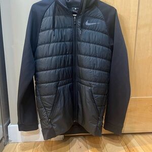 Nike Black Jacket with Quilted Design